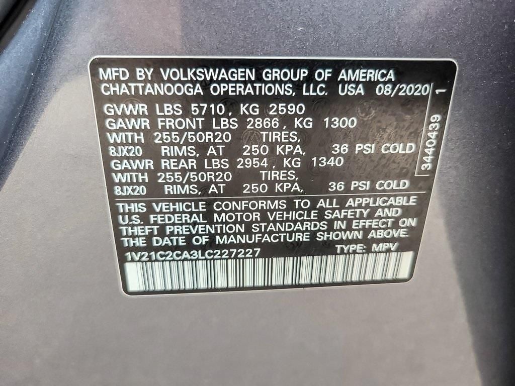 2020 Volkswagen Atlas Cross Sport 2.0T SE w/Technology 4Motion