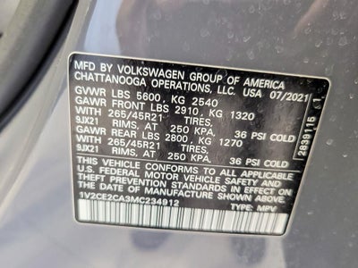 2021 Volkswagen Atlas Cross Sport 3.6L V6 SEL R-Line