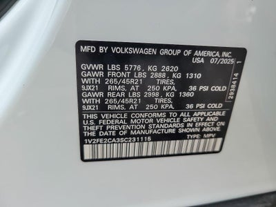 2025 Volkswagen Atlas Cross Sport 2.0T SEL Premium R-Line