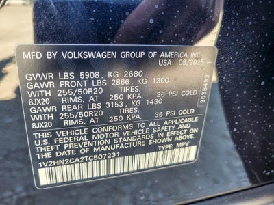 2026 Volkswagen Atlas 2.0T SE w/Technology