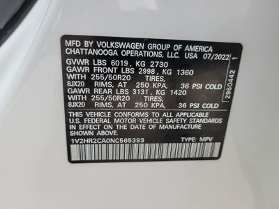 2022 Volkswagen Atlas 3.6L V6 SE w/Technology