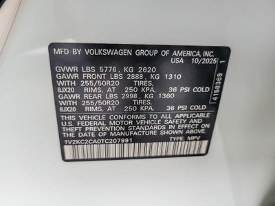 2026 Volkswagen Atlas Cross Sport 2.0T SE w/Technology