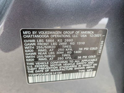 2022 Volkswagen Atlas 2.0T SE w/Technology