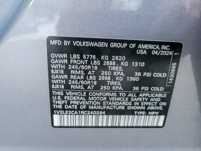 2024 Volkswagen Atlas Cross Sport 2.0T SE