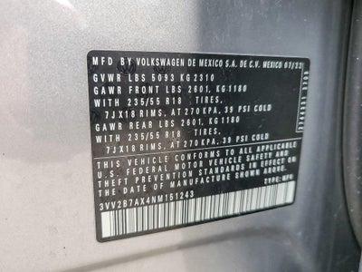 2022 Volkswagen Tiguan 2.0T SE